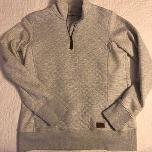 Light grey quarter zip from LL Bean, size XS